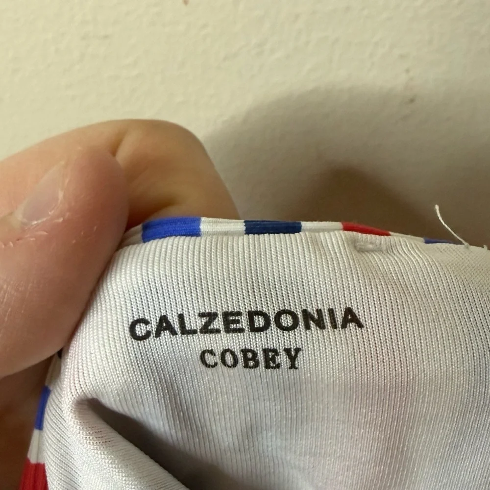 CALZEDONIA Cobey Nautical 4th of July Striped Side Tie Bikini Top and Bottom